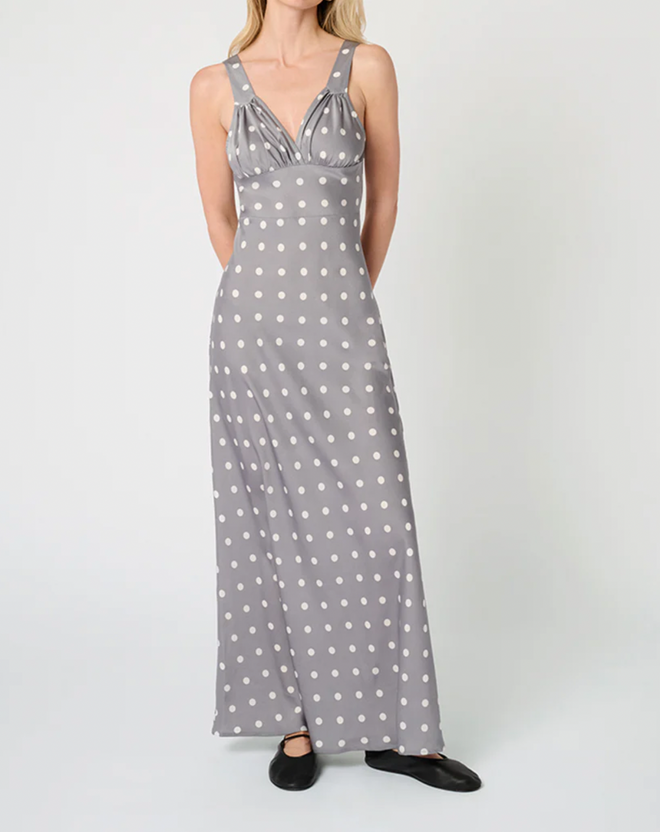 Ruched Cup Slip Maxi Dress