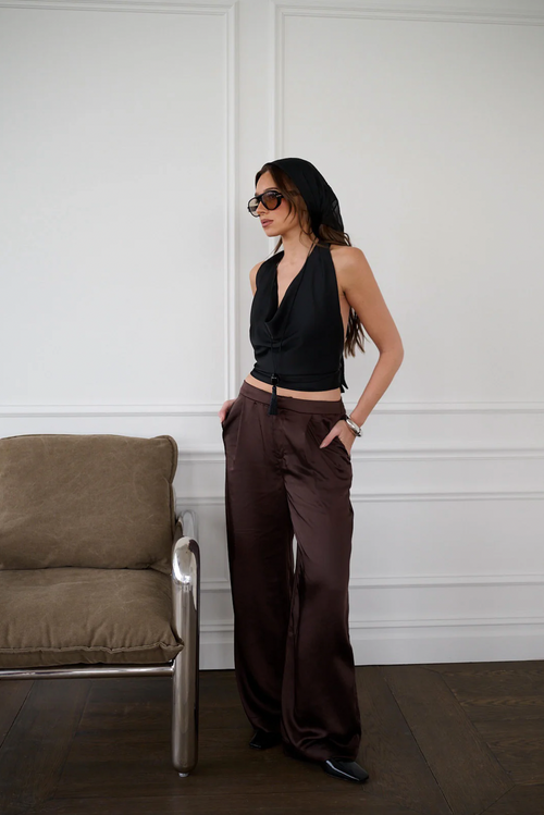 Halter Cowl Neck Top