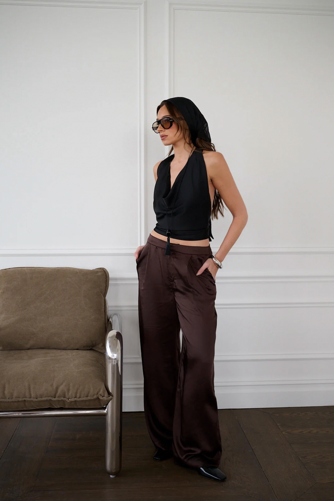Halter Cowl Neck Top