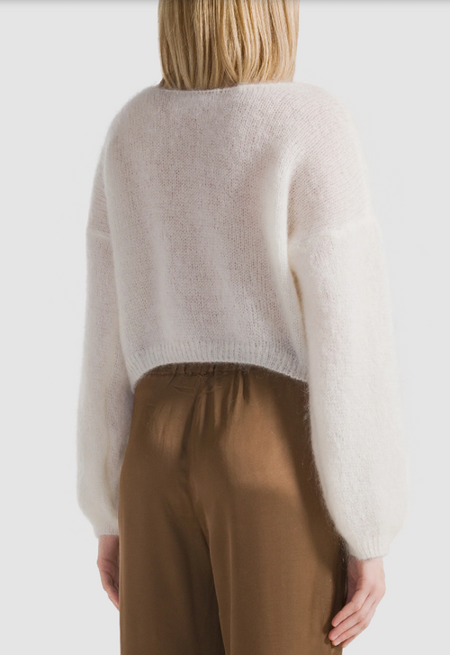 Cornelia Cropped Cardigan - White