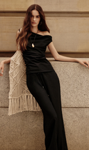 Drawstring Linen Blend Pant