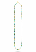 Long Beaded Necklace - Turquoise