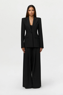 Bi Stretch Suiting Pleated Wide Leg Pant