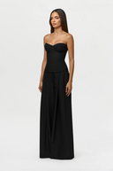 Bi Stretch Suiting Pleated Wide Leg Pant