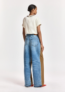 Krisp Fabric Mix Jeans