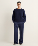 Relaxed Half Ribbed Sweater