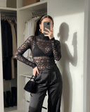 Lace Turtleneck