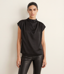 Pleated Batwing Top