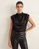 Pleated Batwing Top