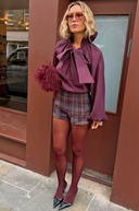 Burgundy Ruffle Shirt