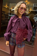 Burgundy Ruffle Shirt