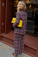 Check Fold Over Blazer