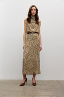Printed Chiffon Draped Top