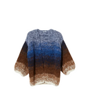 Fleecy Alpaca Ombre Big Cardigan