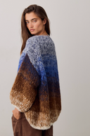 Fleecy Alpaca Ombre Big Cardigan