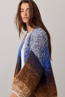 Fleecy Alpaca Ombre Big Cardigan