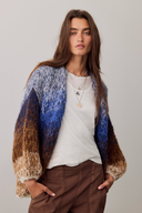 Fleecy Alpaca Ombre Big Cardigan