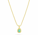 Pear Drop Pendant Necklace - Turquoise