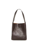 Avika Croco Bag Chocolate Brown
