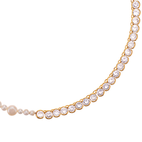 Pearl Necklace DUO - Cubic Zirconia