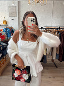 Cornelia Cropped Cardigan - White