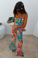 Blue Mari Plisse Trousers