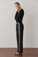 The Linen Crop Racer Stripe Pant