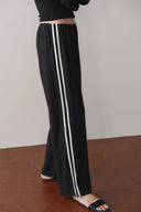 The Linen Crop Racer Stripe Pant